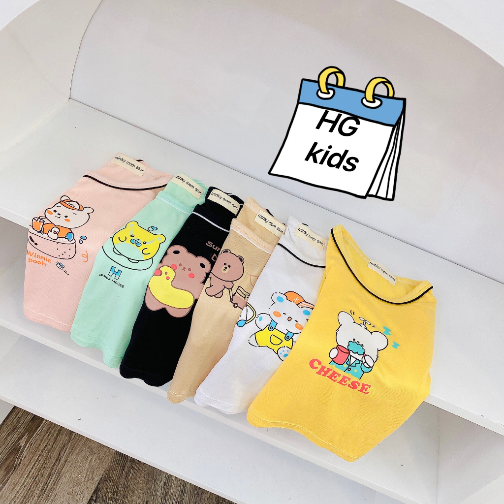 Áo dài thun lạnh cổ chui cho bé 5-15kg