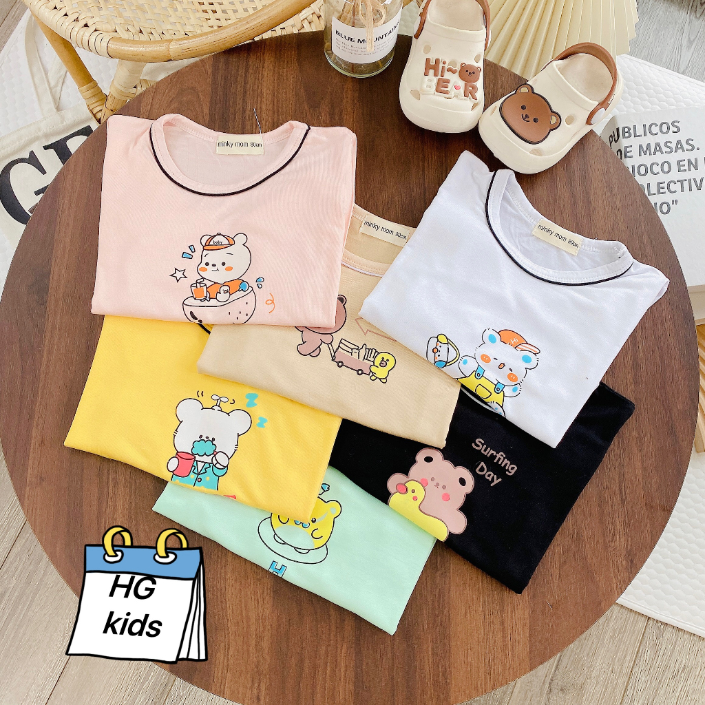 Áo dài thun lạnh cổ chui cho bé 5-15kg