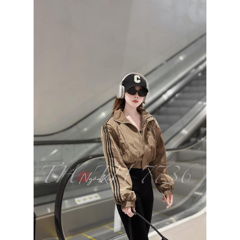 Áo Khoác Gió Ba len Sọc Viền QCCC