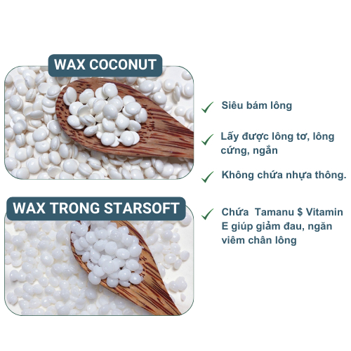 100g Sáp wax lông nách, wax râu nam cứng sạch, wax ria mép bikini, loại siêu bám lông, wax dẻo, thơm, tặng kèm que gỗ to