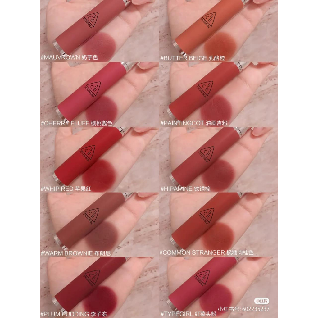 Son siêu lì mịn môi 3CE Hazy Lip Clay 4g