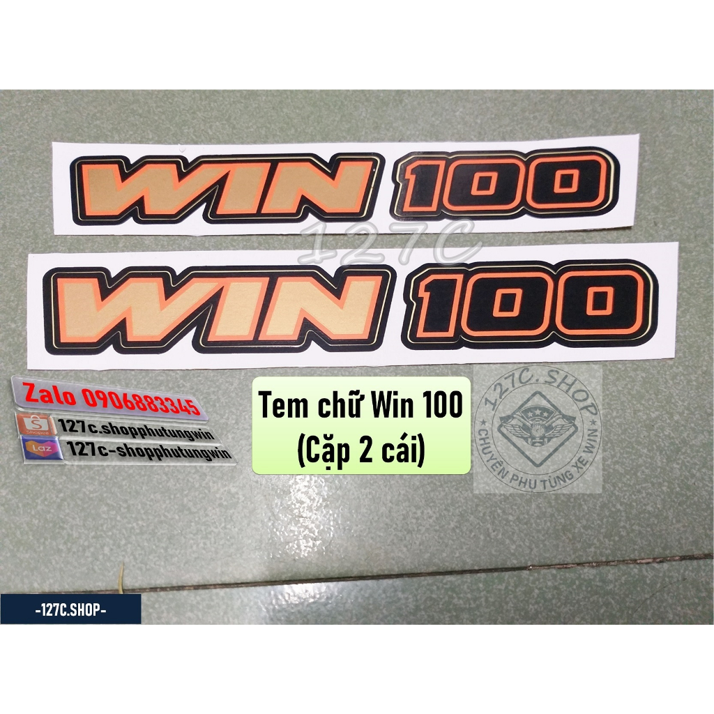 [HCM] Tem chữ Win 100 (Cặp 2 cái)