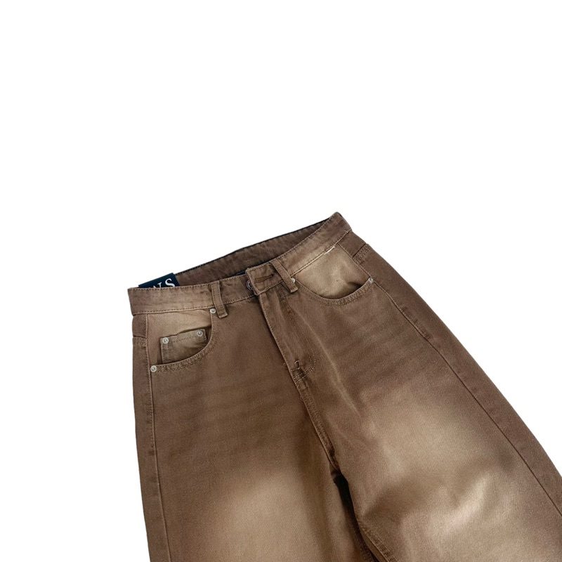 BROWN WASH JEANS - Quần jeans nâu wash