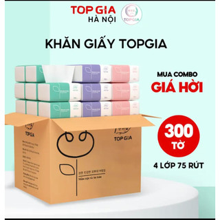 Giấy ăn gấu trúc, thùng giấy ăn rút 30 gói cao cấp Top Gia