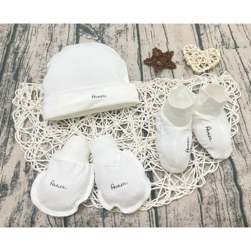Phụ kiện mũ bao tay bao chân cho bé sơ sinh chất liệu sợi tre chính hãng avaler mẫu mới