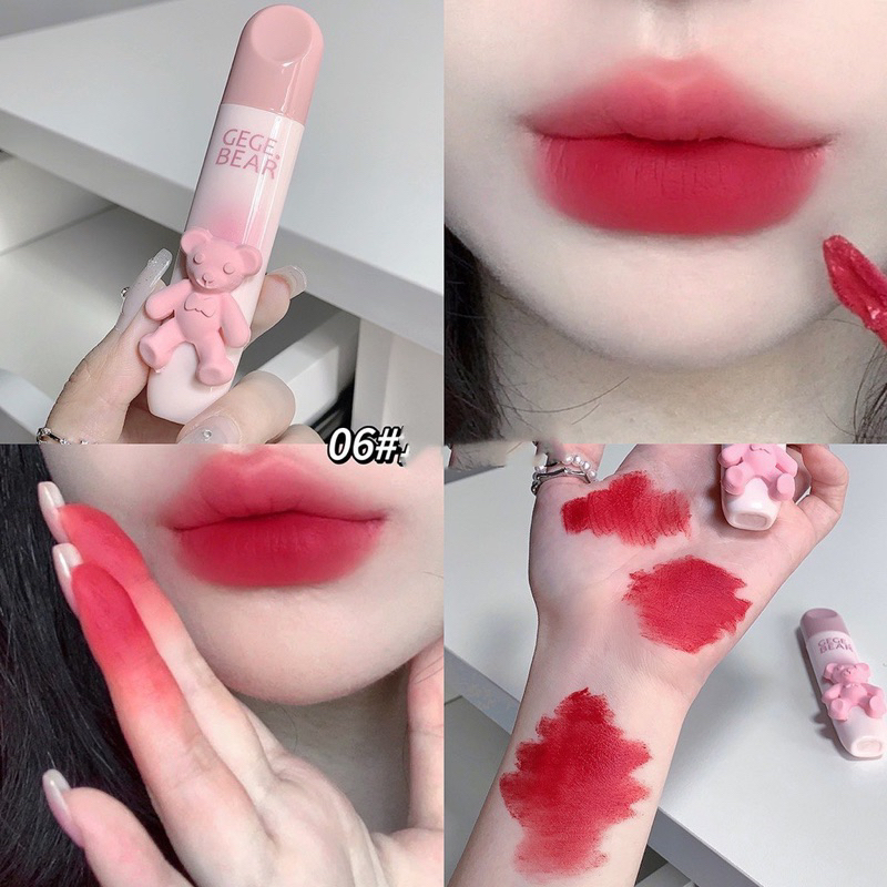 Son Gege Bear Tender Hồng Dễ Thương Kem Lì