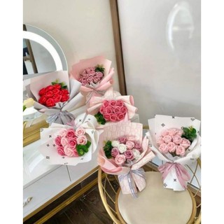 bó hoa hồng sáp 9 bông