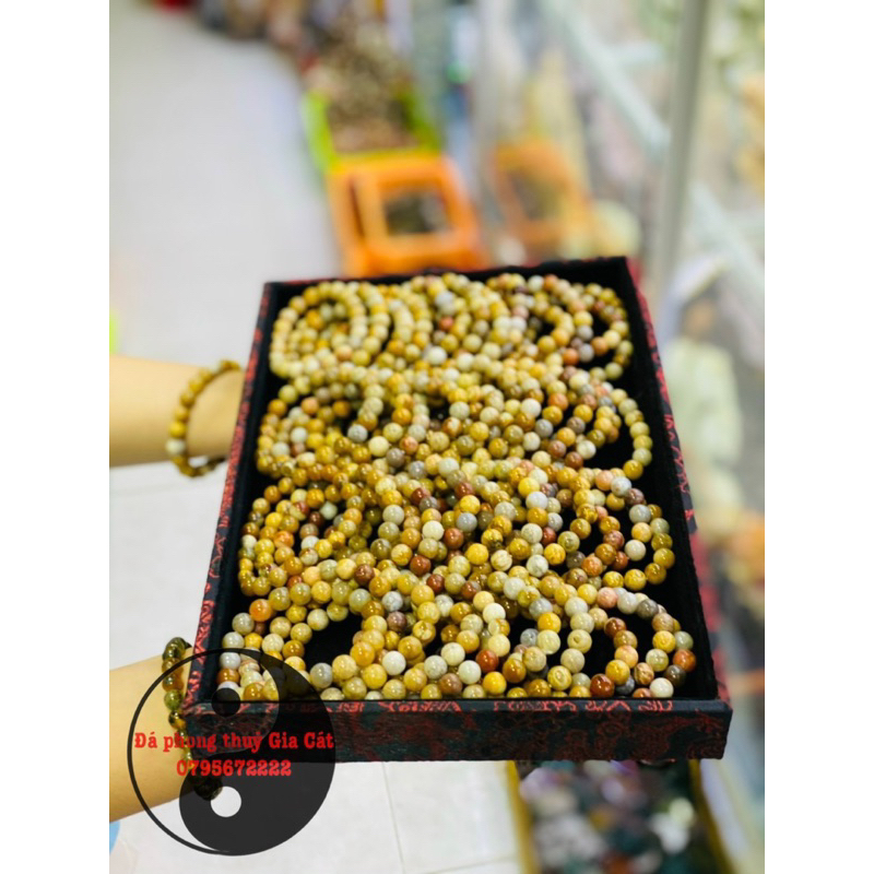 Vòng tay san hô hoá thạch đa sắc hàng chuẩn kiểm định đủ size