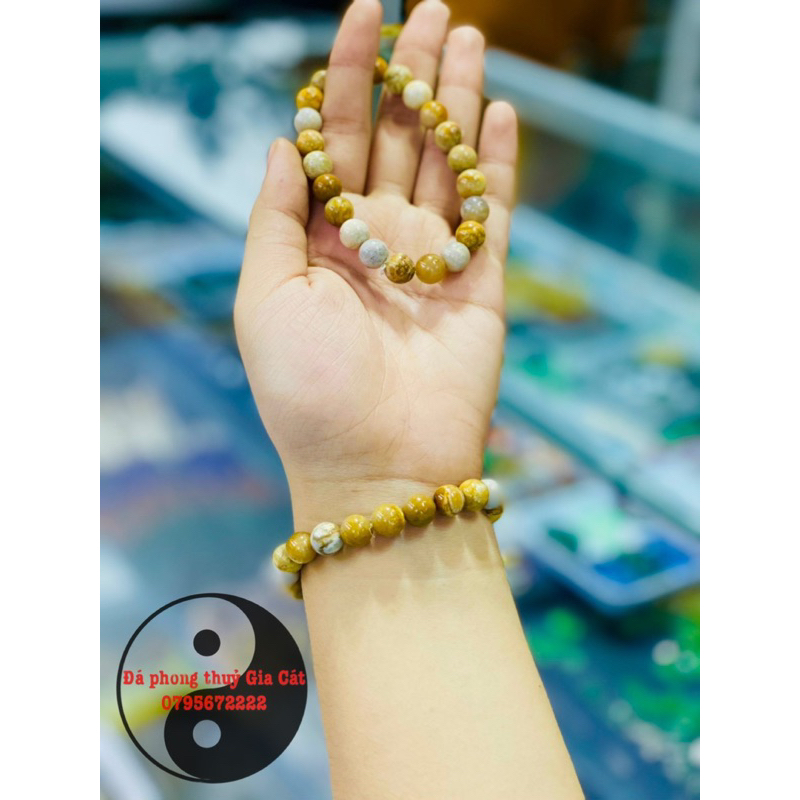Vòng tay san hô hoá thạch đa sắc hàng chuẩn kiểm định đủ size