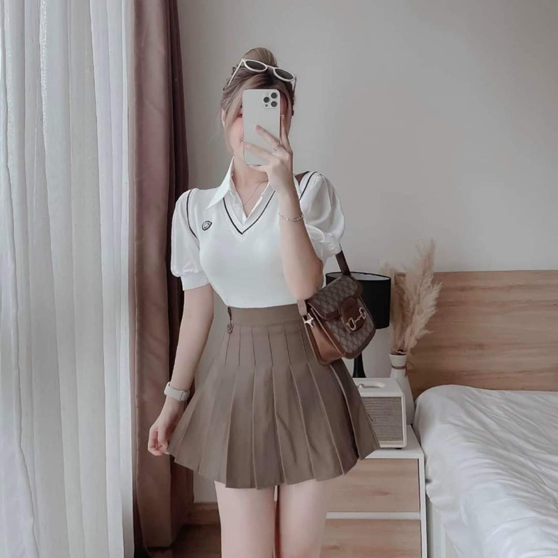 Áo sơ mi phối len