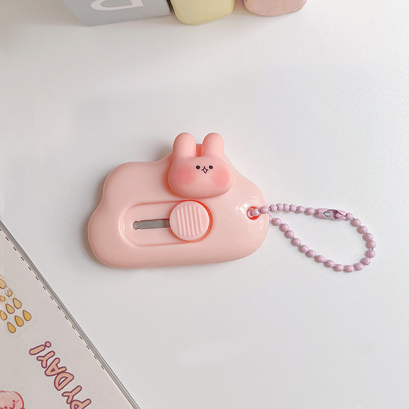 Dao Rọc Cắt Giấy Mini Hình Đám Mây Có Charm Cute Dùng Đê Cắt Giấy Thủ Công, Washi Sticker