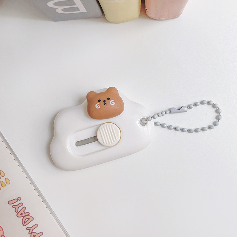 Dao Rọc Cắt Giấy Mini Hình Đám Mây Có Charm Cute Dùng Đê Cắt Giấy Thủ Công, Washi Sticker
