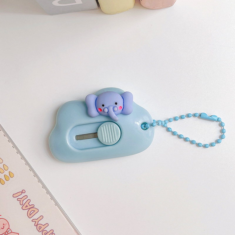 Dao Rọc Cắt Giấy Mini Hình Đám Mây Có Charm Cute Dùng Đê Cắt Giấy Thủ Công, Washi Sticker