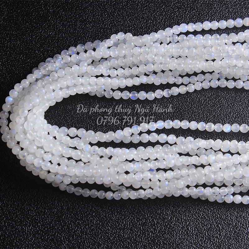 Vòng tay moonstone mặt trăng quấn 3 vòng 6 li siêu đẹp hàng đẹp mịn