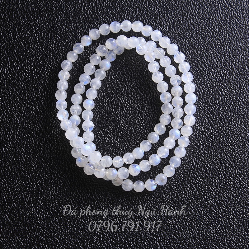 Vòng tay moonstone mặt trăng quấn 3 vòng 6 li siêu đẹp hàng đẹp mịn