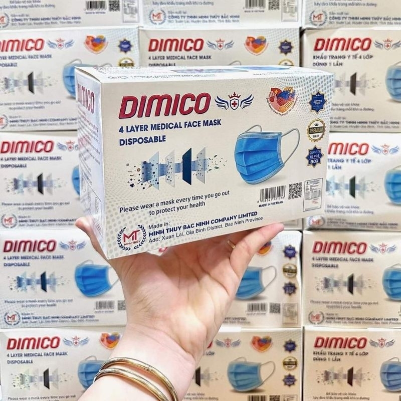 COMBO 50c khẩu trang y tế 4 lớp DIMICO