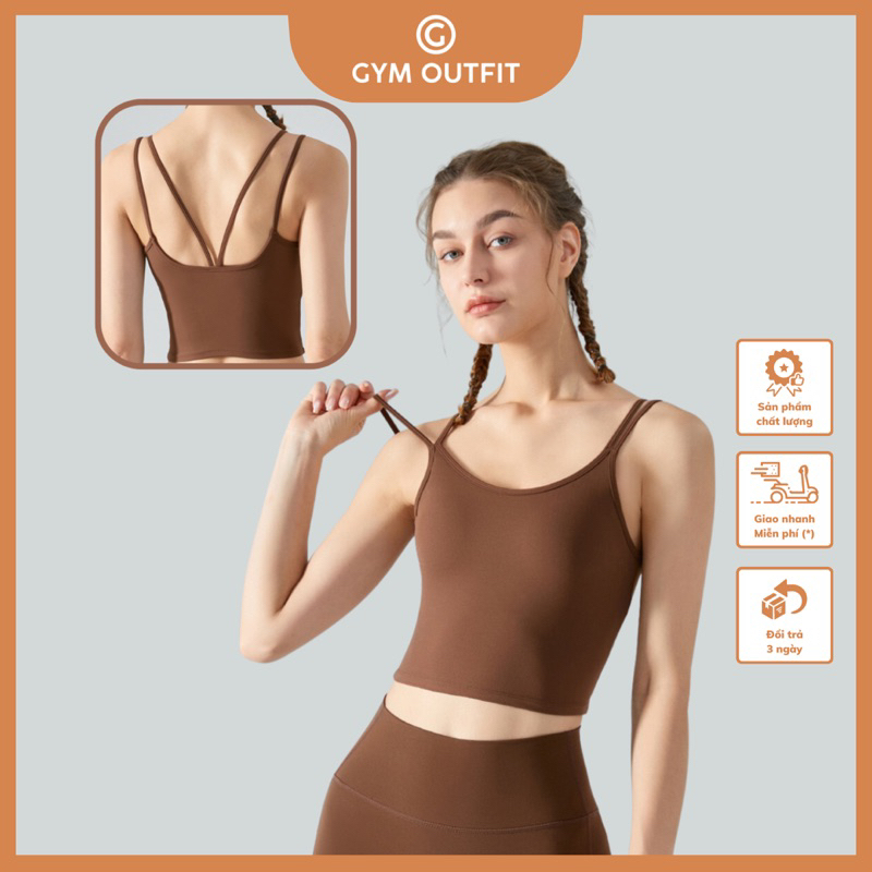 Áo Bra Thể Thao Mút Cố Định Dây Mảnh DSG379