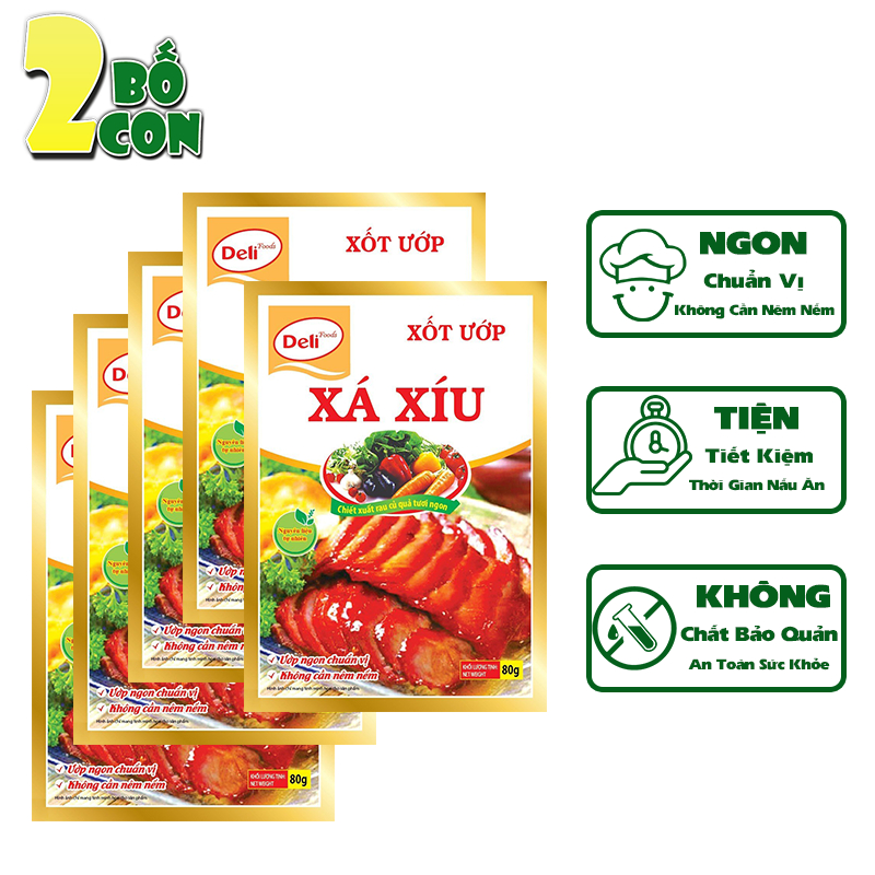 Combo 5 Gói Xốt Ướp Xá Xíu DELI 80g