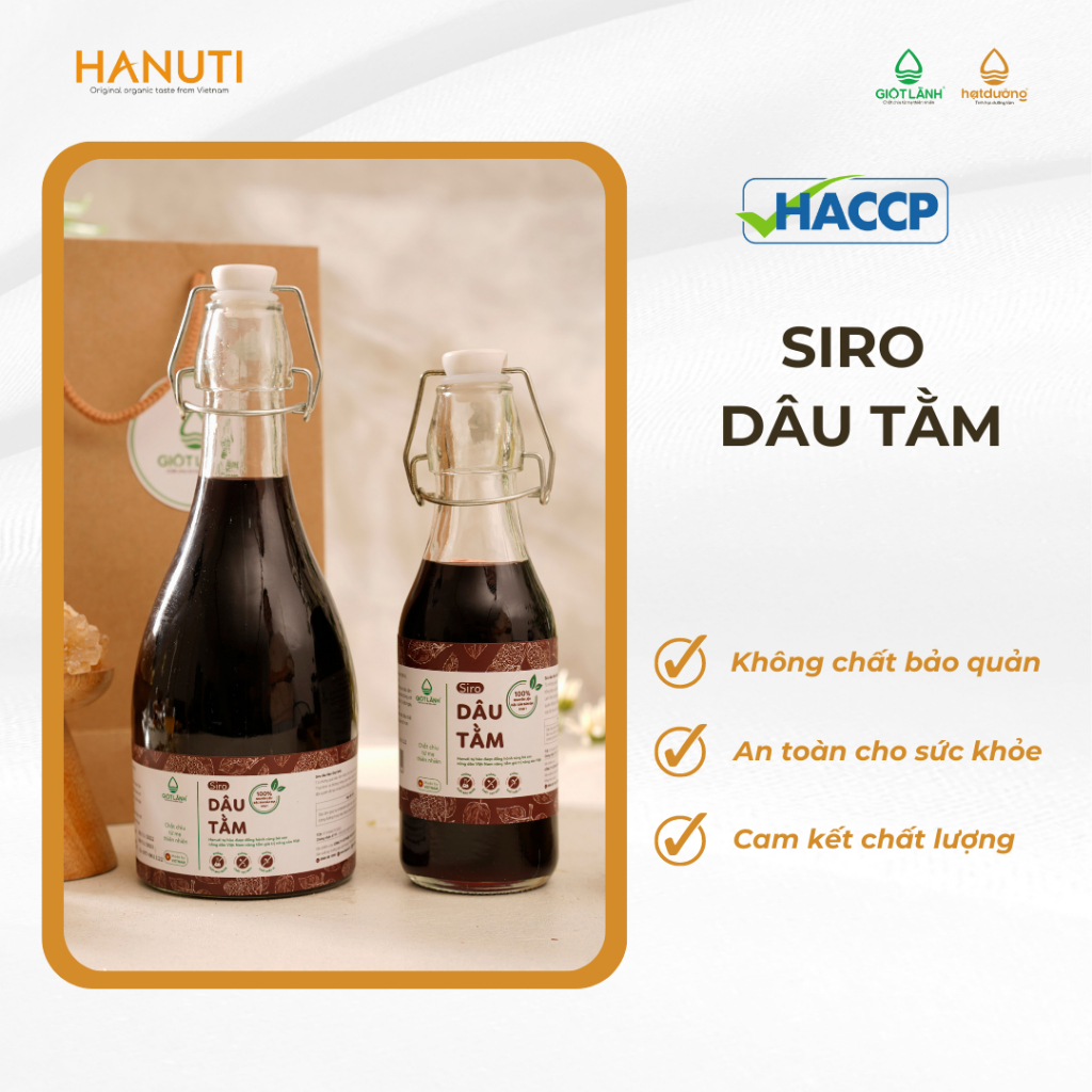 Siro Dâu tằm Giọt Lành - 100% dâu tằm Thái Bình lên men tự nhiên chai 250 - 500ml