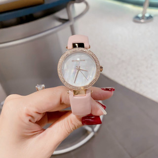 Đồng hồ nữ dây da cao cấp chống nước thời trang sang trọng Michael kors Mk2590 size 33mm fullbox vỏ thép không gỉ