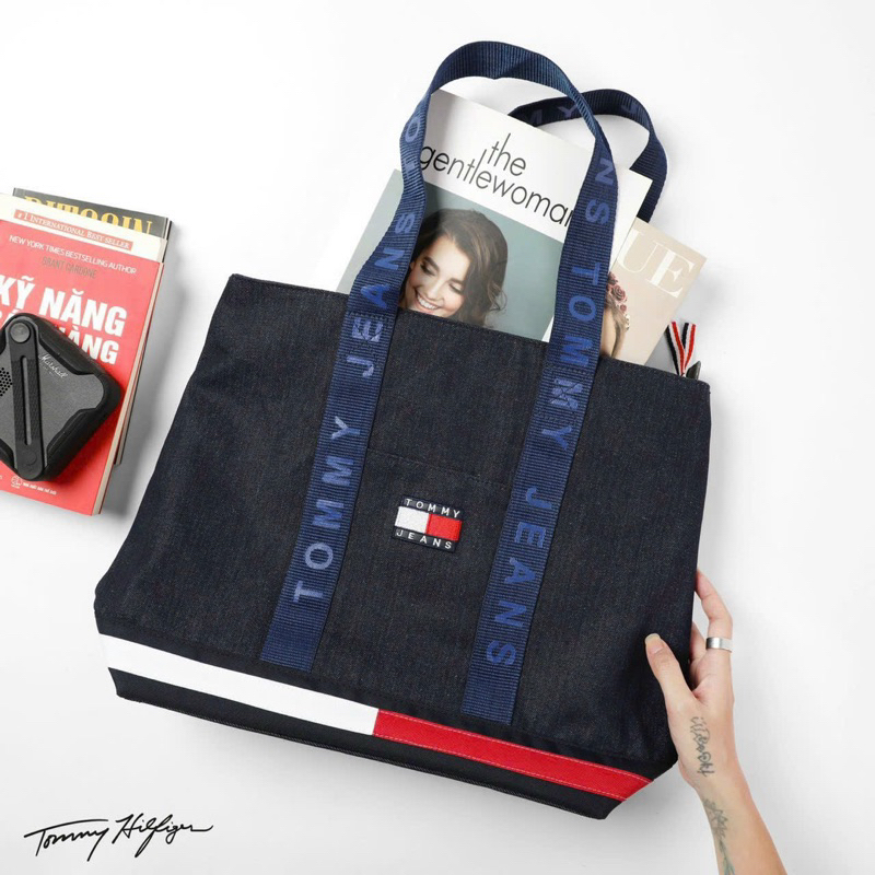 Túi tommy tote denim
