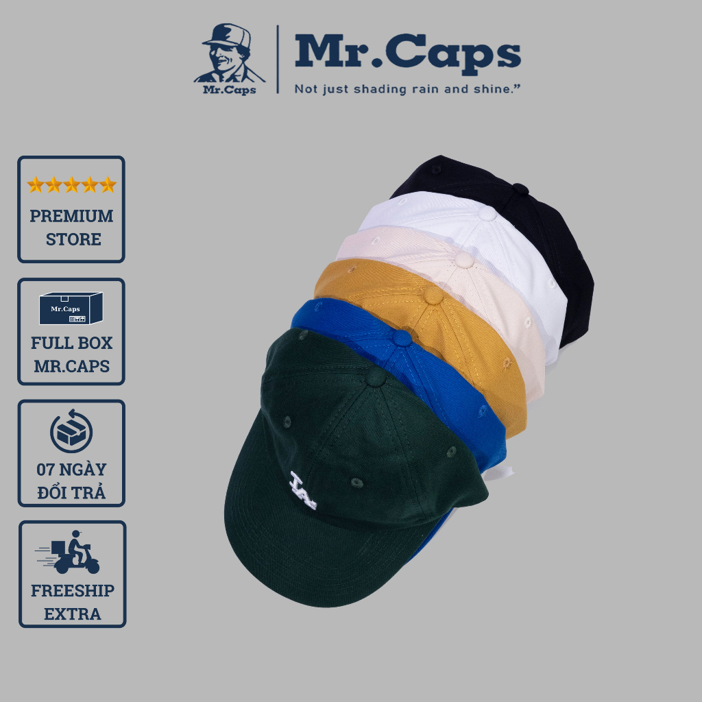 Mũ lưỡi trai Unisex LA Hàn Quốc - Nón kết chất liệu vải kaki phong cách thời trang thể thao cho cả nam và nữ Mrcaps