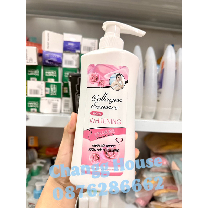 Sữa tắm Collagen Essence giúp dưỡng ẩm trắng da 800ml