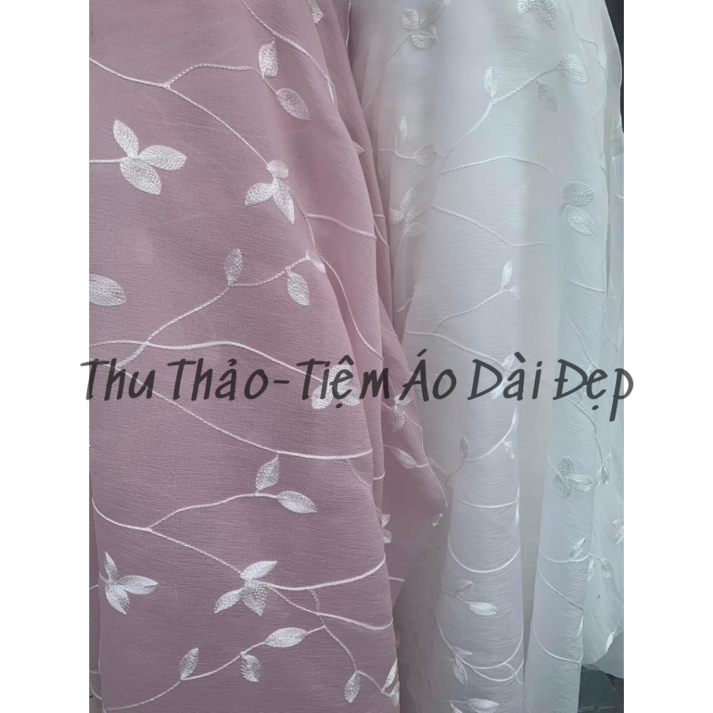 Áo Dài Xuông An Vy Tay Loe Lỡ Cao Cấp ,Áo Dài Cách Tân 4 Tà Suông Thêu Trẻ Trung Tôn Dáng