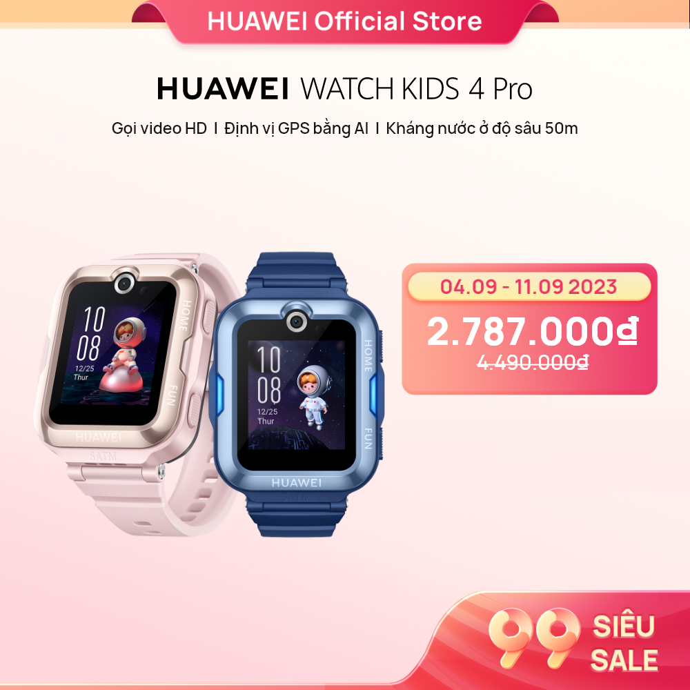 [Mã ELHW10 giảm 500K đơn 500K] Đồng Hồ Thông Minh Trẻ Em HUAWEI WATCH KID 4 Pro | Gọi video HD | Định vị GPS bằng AI | | BigBuy360 - bigbuy360.vn