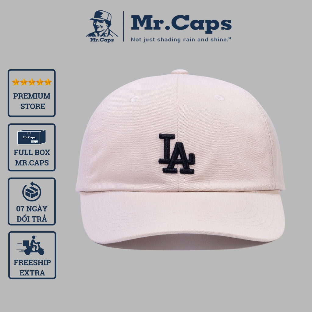 Mũ lưỡi trai Unisex LA Hàn Quốc - Nón kết chất liệu vải kaki phong cách thời trang thể thao cho cả nam và nữ Mrcaps