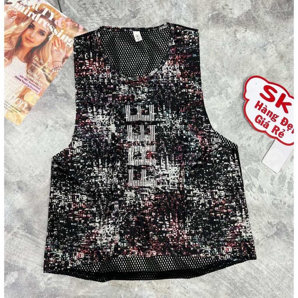 Áo tanktop nữ tập gym yoga, áo mặc phối bên ngoài siêu xinh P40200