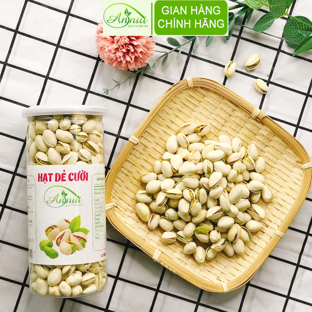 Hạt dẻ cười Mỹ ANNUT 500g - Hạt dẻ cười Pistachio rang muối không tẩy trắng thơm ngon
