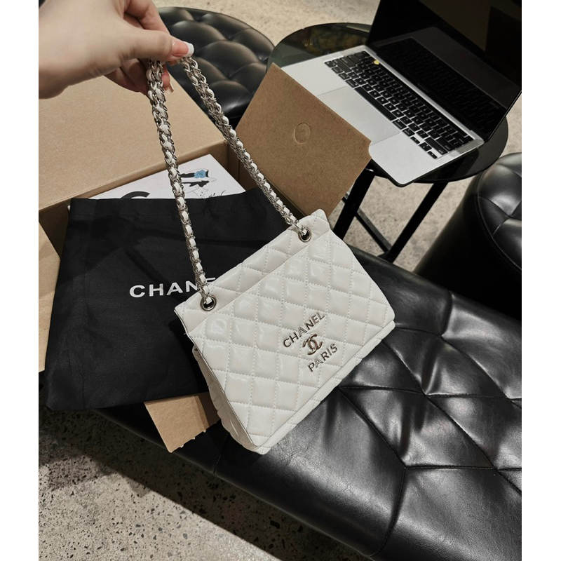 Túi xách nữ đeo vai có logo size 24cm-da mềm