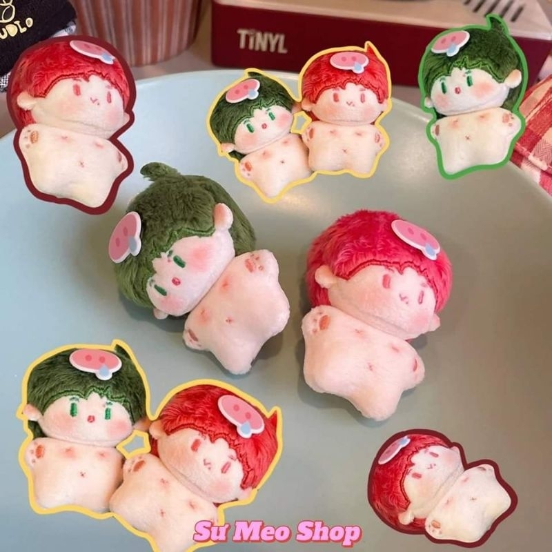 Doll Tiểu Tiểu Lục & Tiểu Tiểu Hồng 5cm - Vương Nhất Bác & Tiêu Chiến