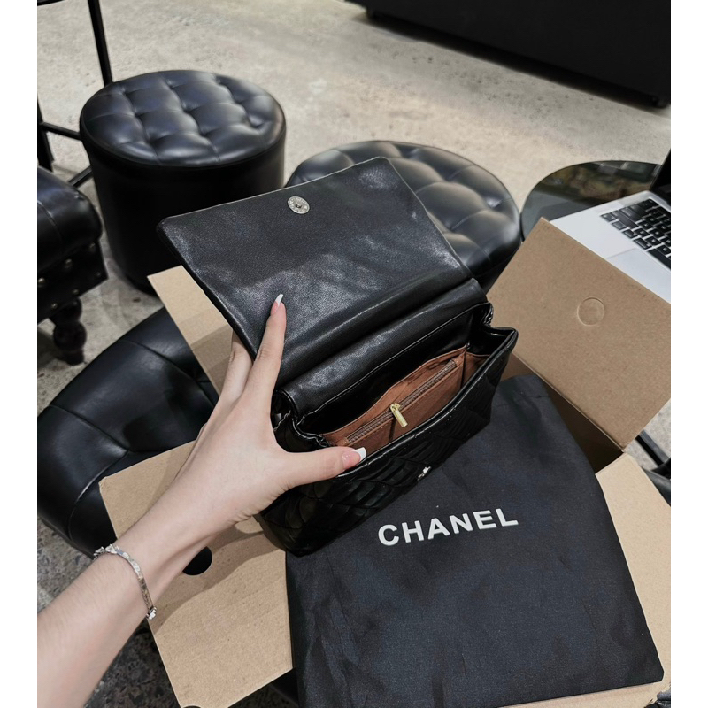Túi xách nữ đeo vai có logo size 24cm-da mềm
