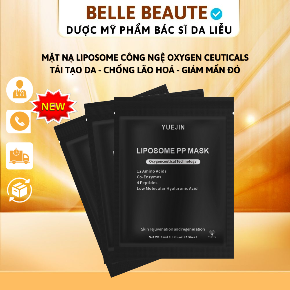 Yuejin Liposome PP Mask - Mặt nạ siêu phục hồi, cấp ẩm và tái sinh đa tầng làn da (1 miếng)