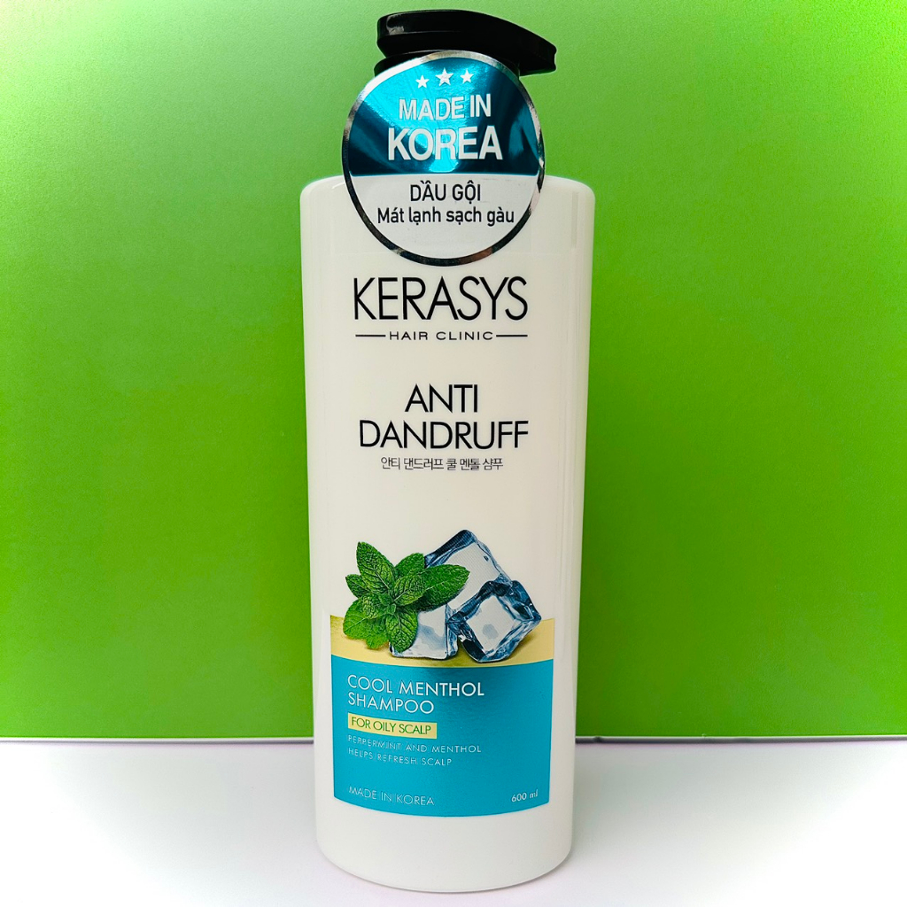 Dầu Gội Đầu Bạc Hà Mát Lạnh Sạch Gàu Kerasys Hàn quốc 600ml - Sử dụng cho mọi loại tóc date 6/2024