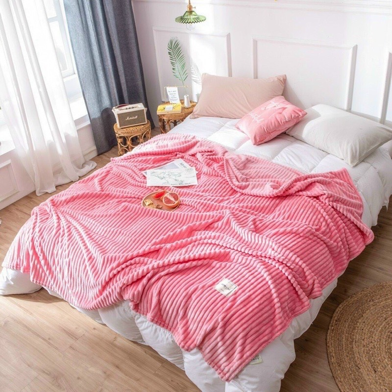 Chăn Tuyết Tăm Kẻ,  Chăn Văn Phòng - Loại Đẹp-KT 2mx2m3