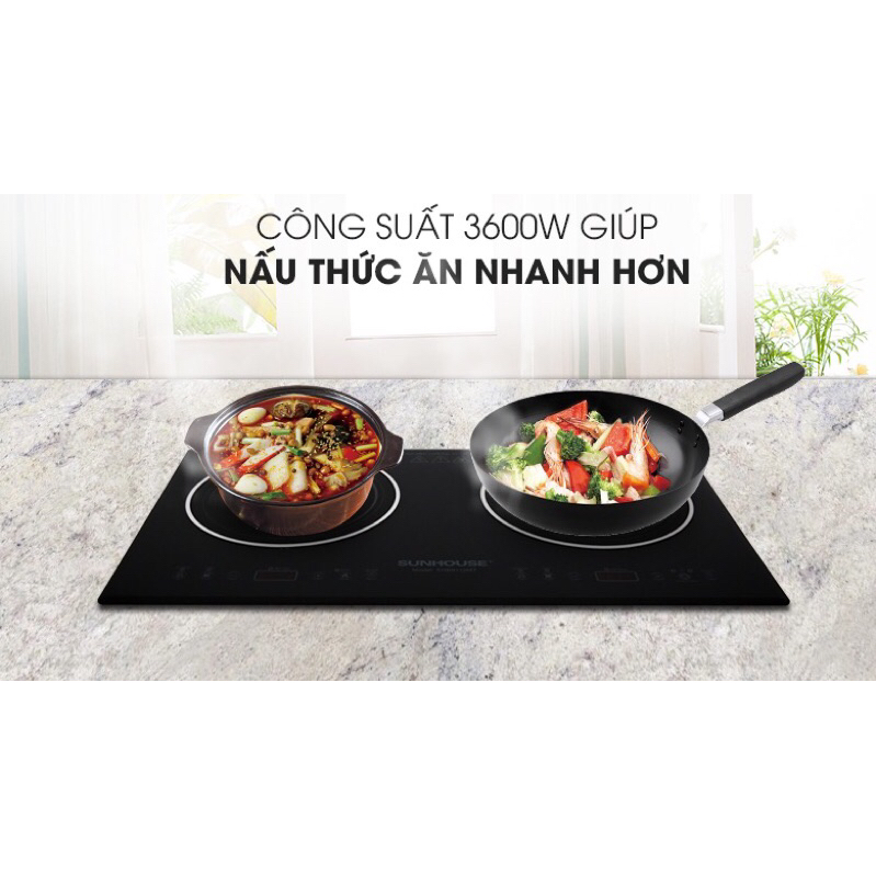 Bếp hồng ngoại đôi lắp âm Sunhouse SHB9112MT