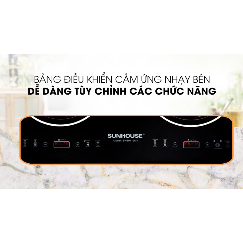 Bếp hồng ngoại đôi lắp âm Sunhouse SHB9112MT