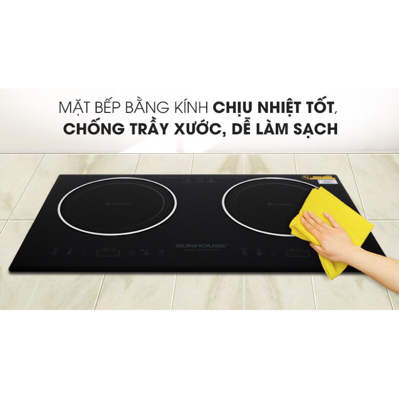 Bếp hồng ngoại đôi lắp âm Sunhouse SHB9112MT