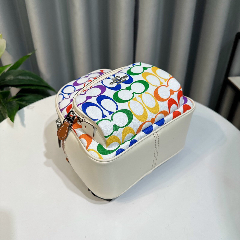 Ba lô mini unisex Coach Court Backpack In Rainbow