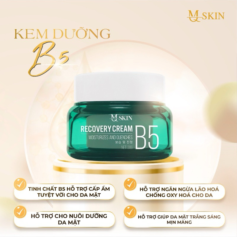 MQ SKIN Kem dưỡng ẩm phục hồi da B5 30g - MQ Skin Recovery B5