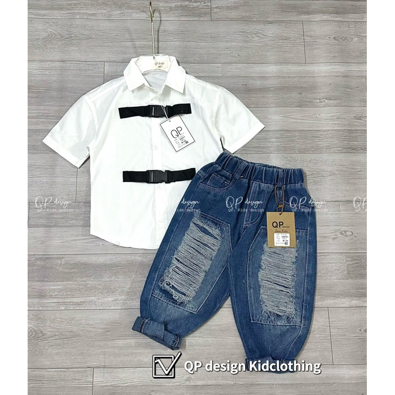 Quần Jeans rách sành điệu cao cấp hàng Việt Nam cho bé trai