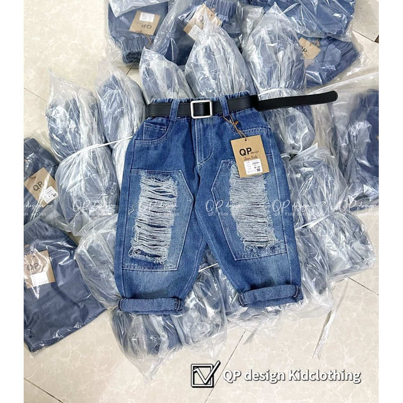 Quần Jeans rách sành điệu cao cấp hàng Việt Nam cho bé trai