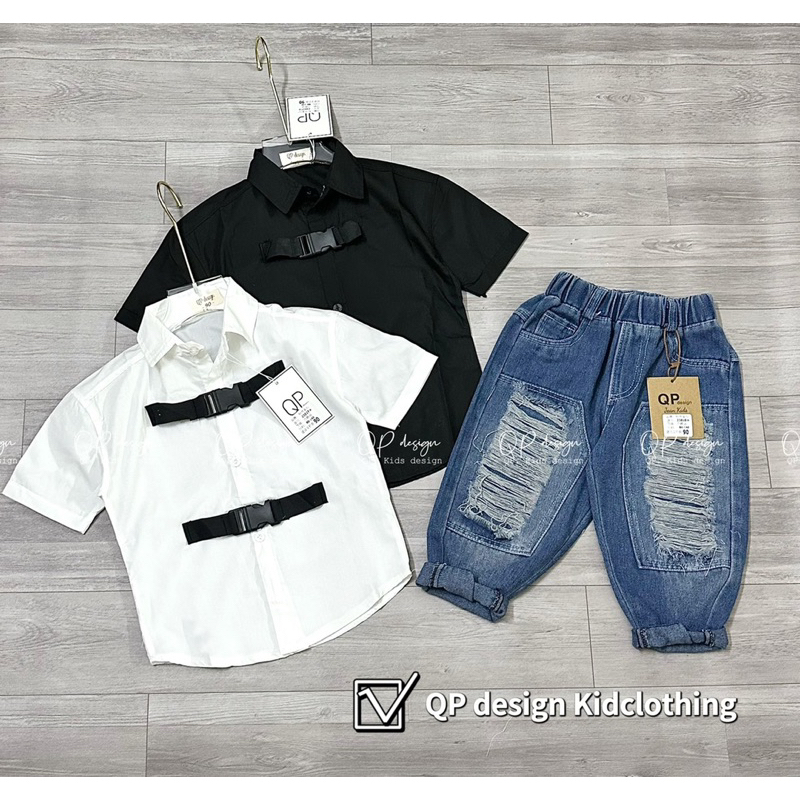 Quần Jeans rách sành điệu cao cấp hàng Việt Nam cho bé trai