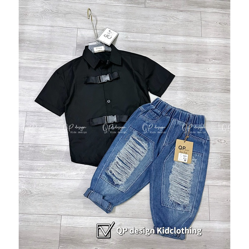 Quần Jeans rách sành điệu cao cấp hàng Việt Nam cho bé trai