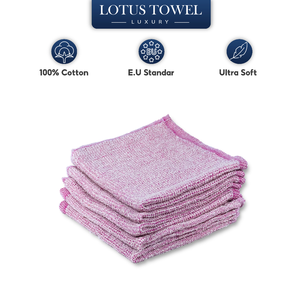 Khăn lau cao cấp 30x30cm, 100% cotton, mềm mịn, thấm hút