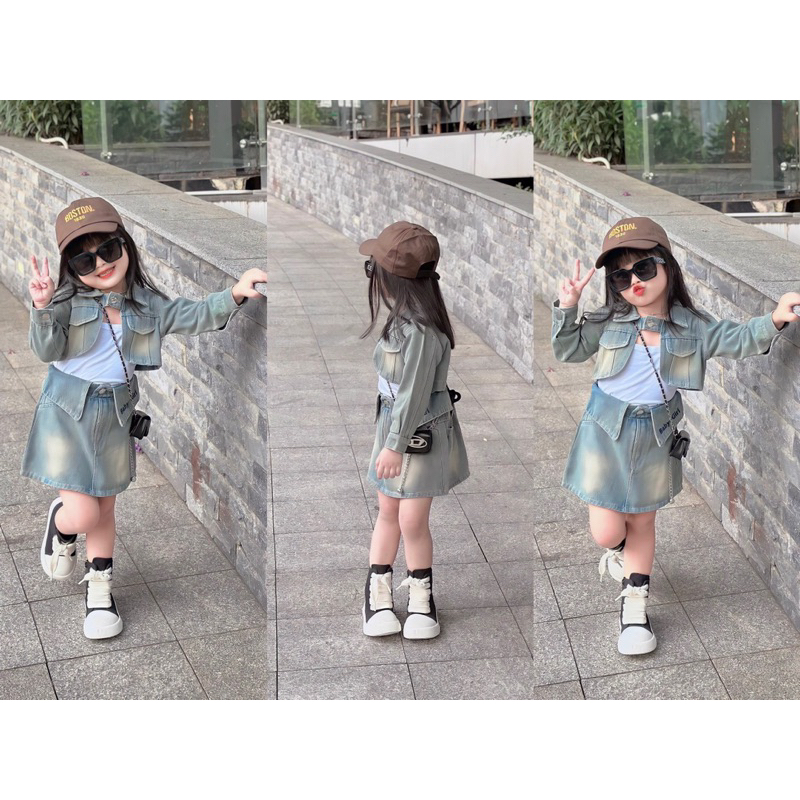 Set bộ Jeans cao cấp cho bé gái