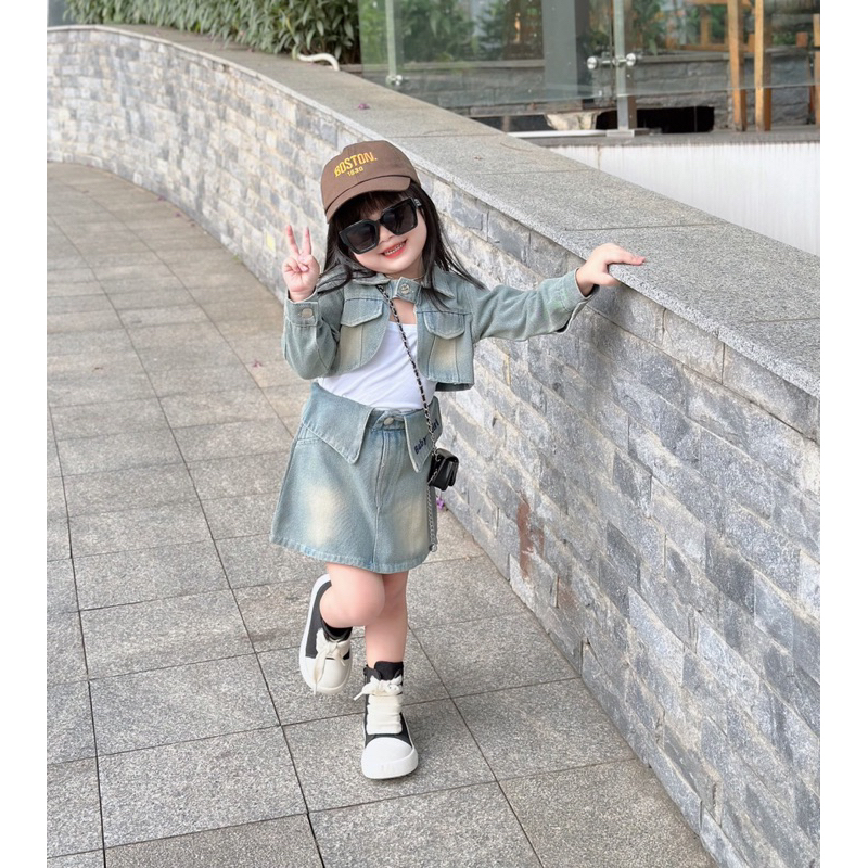 Set bộ Jeans cao cấp cho bé gái